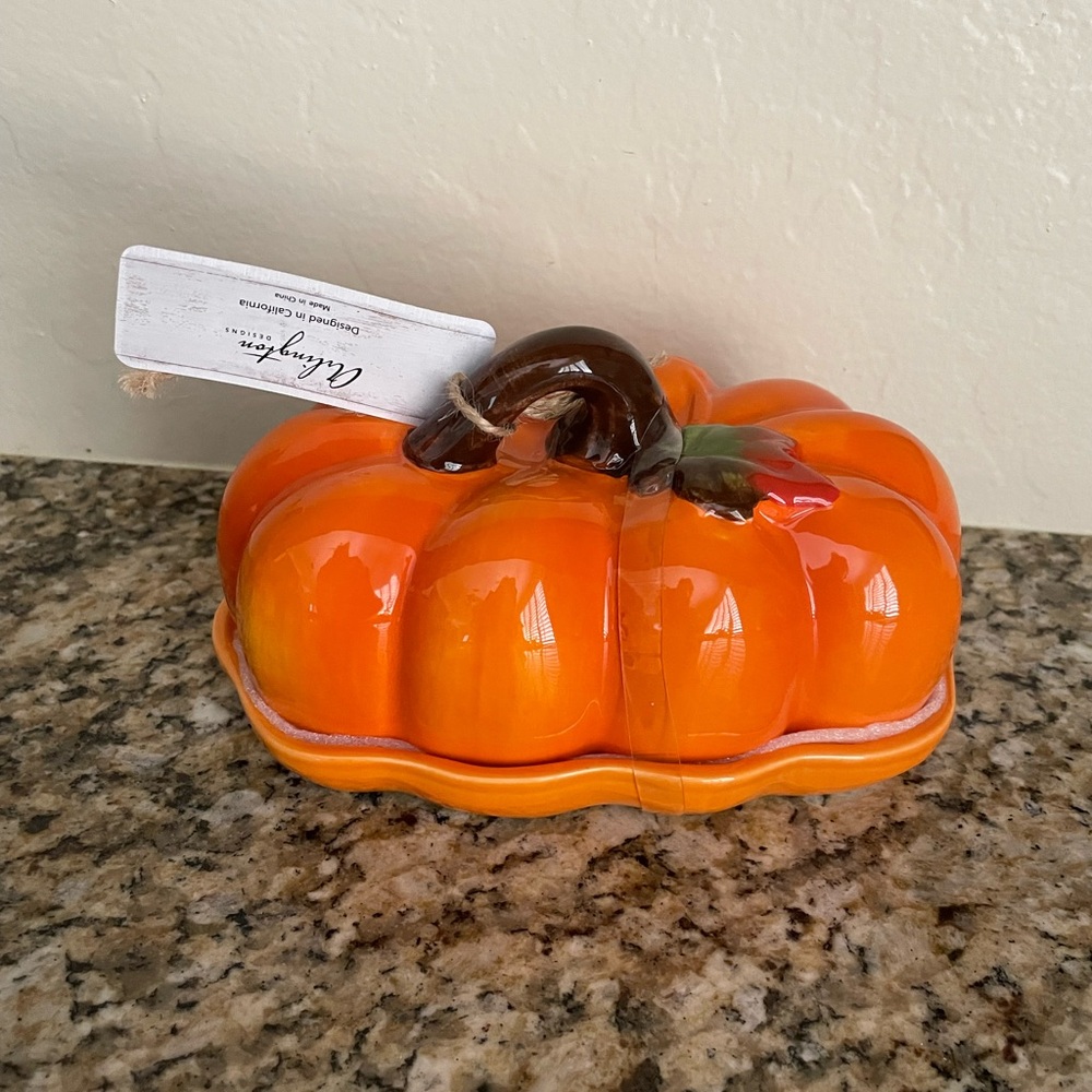 Pumpkin Covered Butter Keeper - Picture 2 of 3